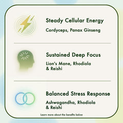 Vital Matter MycoClarity Ultra label highlights vegan and non-GMO credentials.