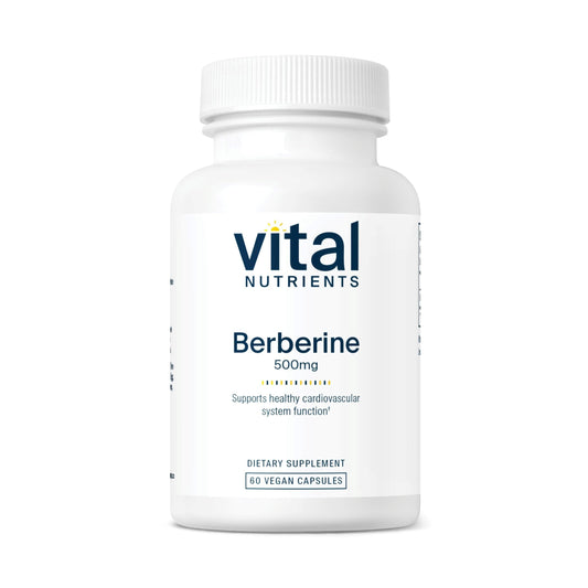 Vital Nutrients berberine capsule closeup may support metabolism and gut function