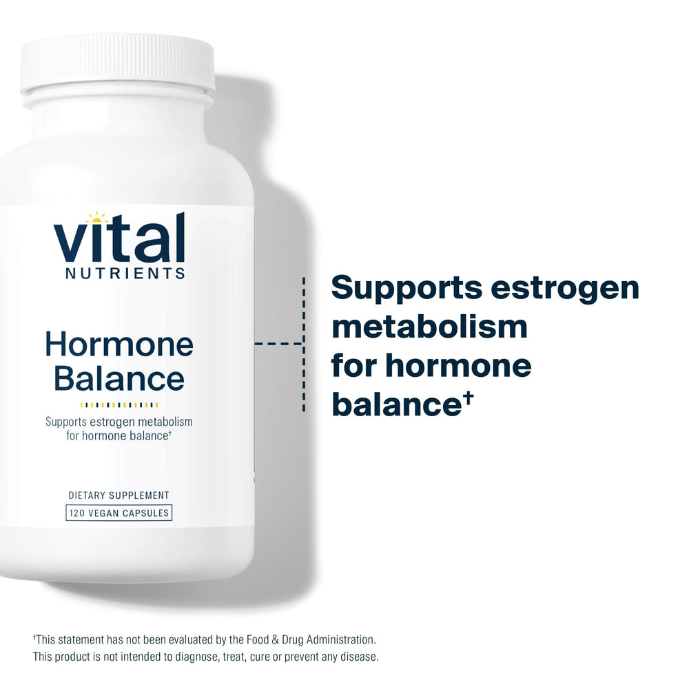 Vital Nutrients Hormone Balance flax lignans ingredient visual for natural support.
