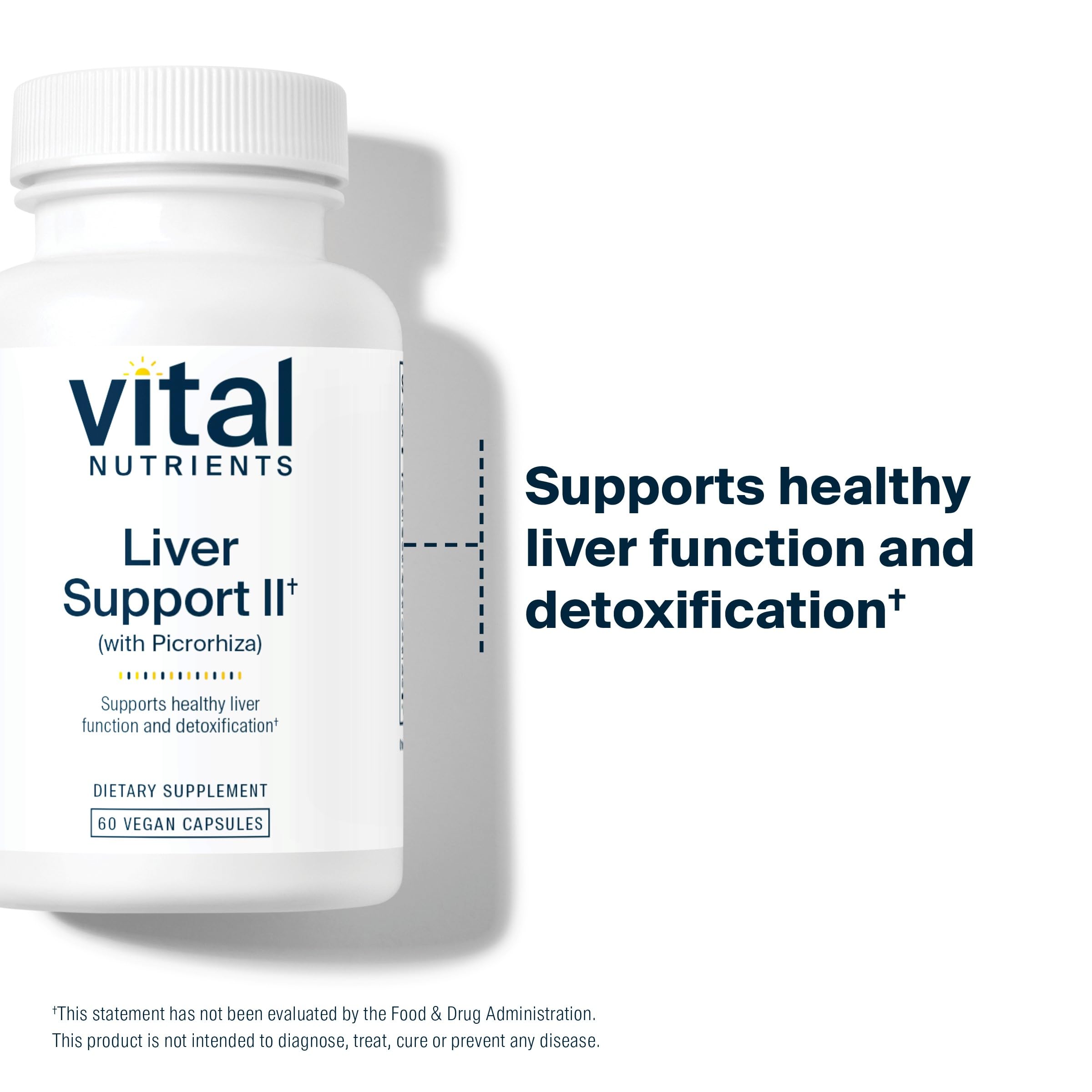 Vital Nutrients Liver Support II ingredient-blend emphasizes milk thistle and picrorhiza