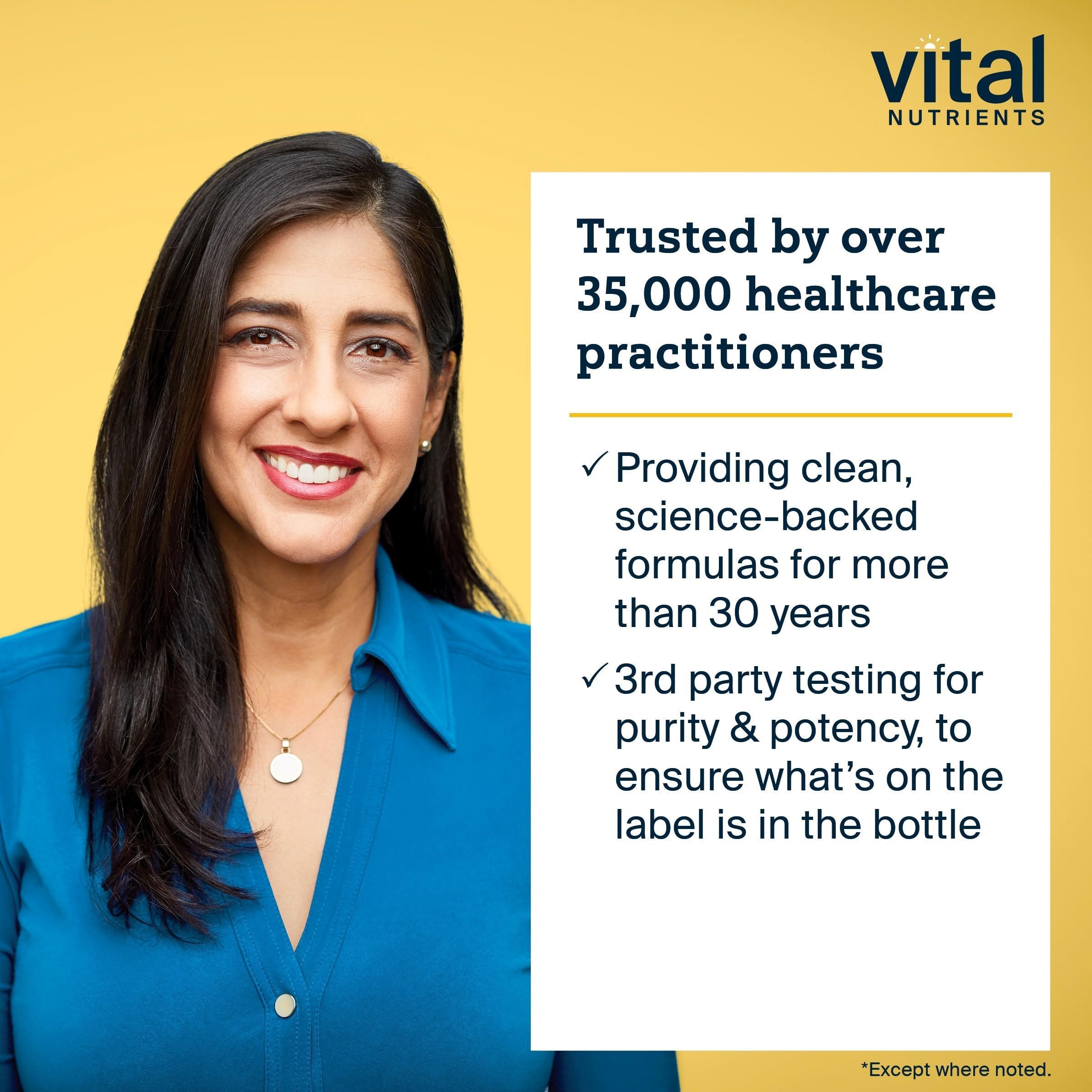 Vital Nutrients milk thistle packaging featuring third-party testing seal