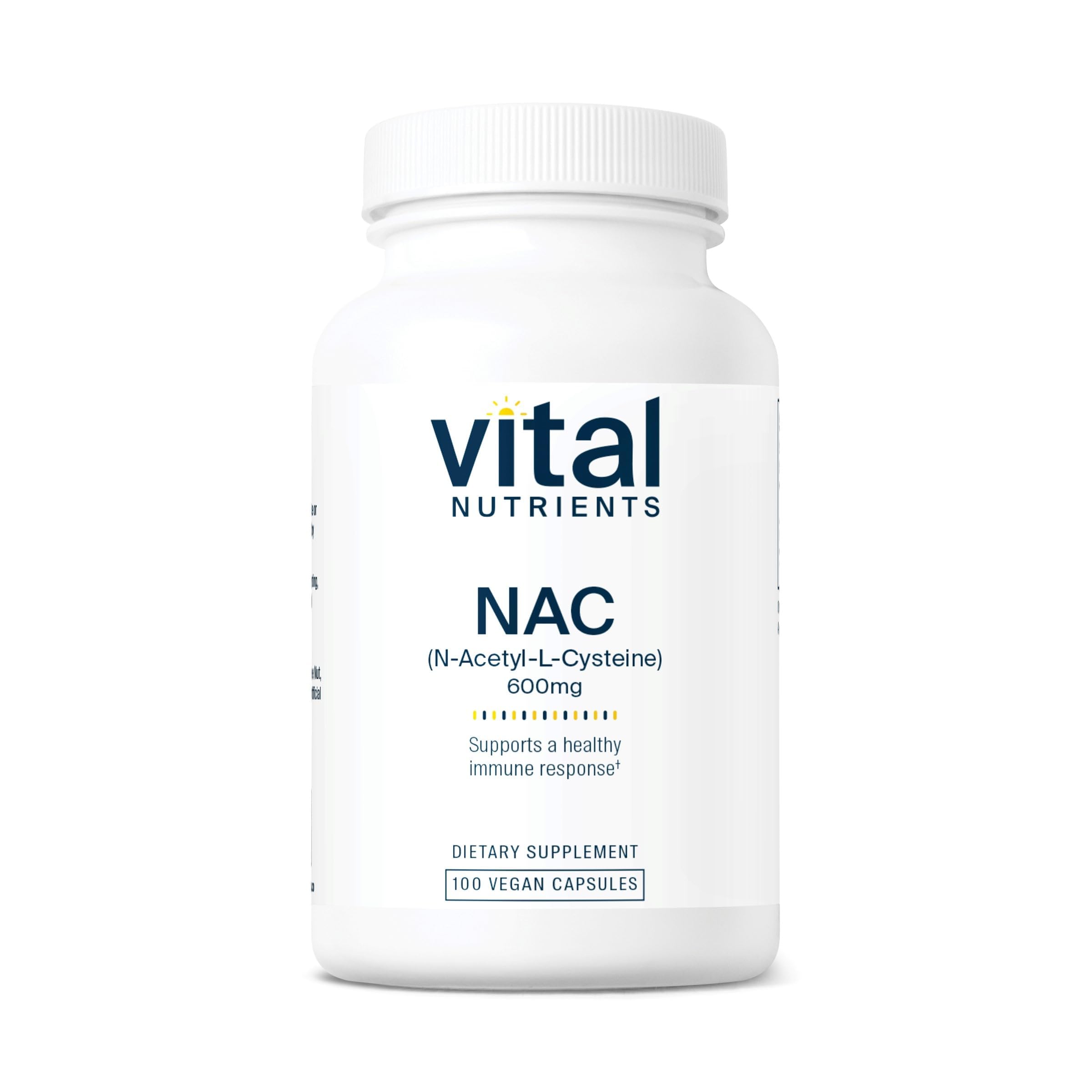 Vital Nutrients NAC 600mg bottle front — supports respiratory health