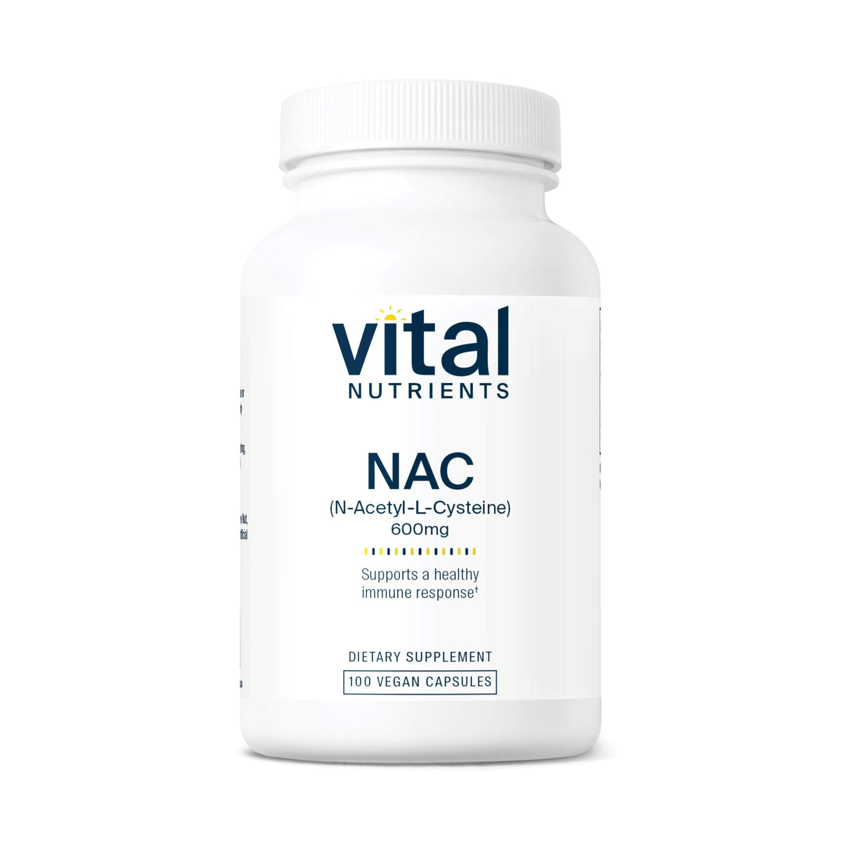 Vital Nutrients NAC 600mg bottle front — supports respiratory health
