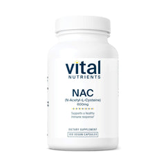 Vital Nutrients NAC 600mg bottle front — supports respiratory health