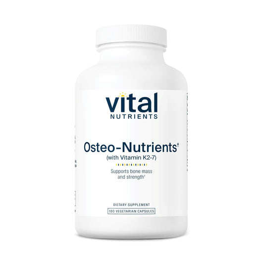 Vital Nutrients Osteo-Nutrients bottle front promotes bone health