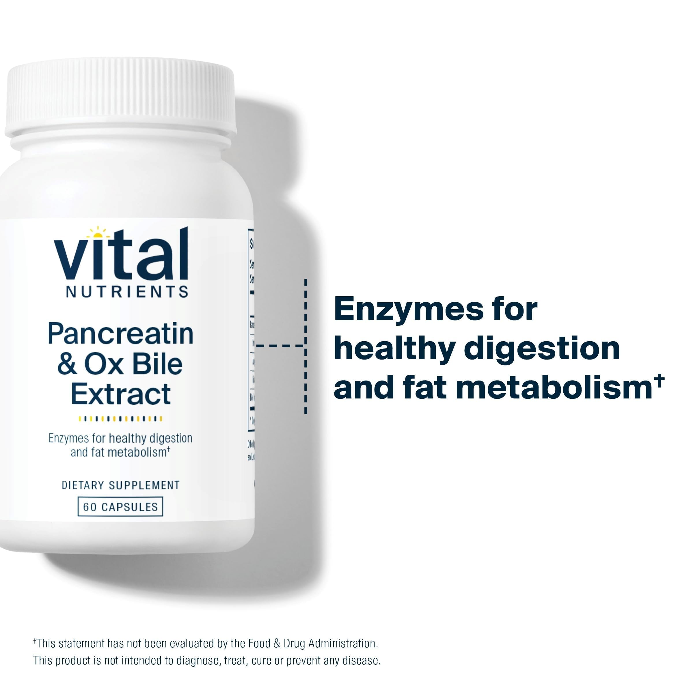 Label highlights lactose-free, hypoallergenic, non-GMO formulation on Vital Nutrients product.
