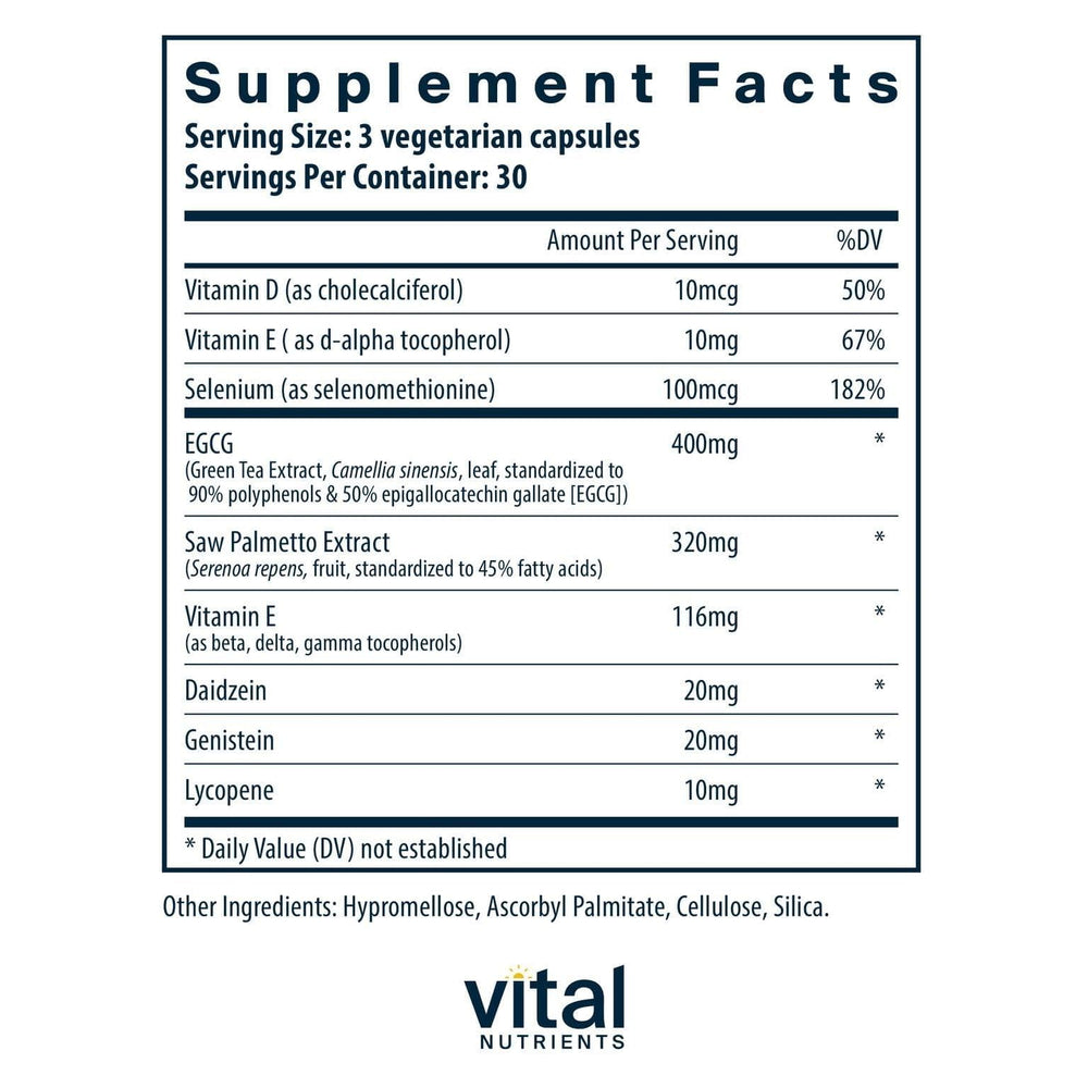 Vital Nutrients Prostate Health Tx capsules for convenient daily supplementation.