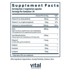 Vital Nutrients Prostate Health Tx capsules for convenient daily supplementation.