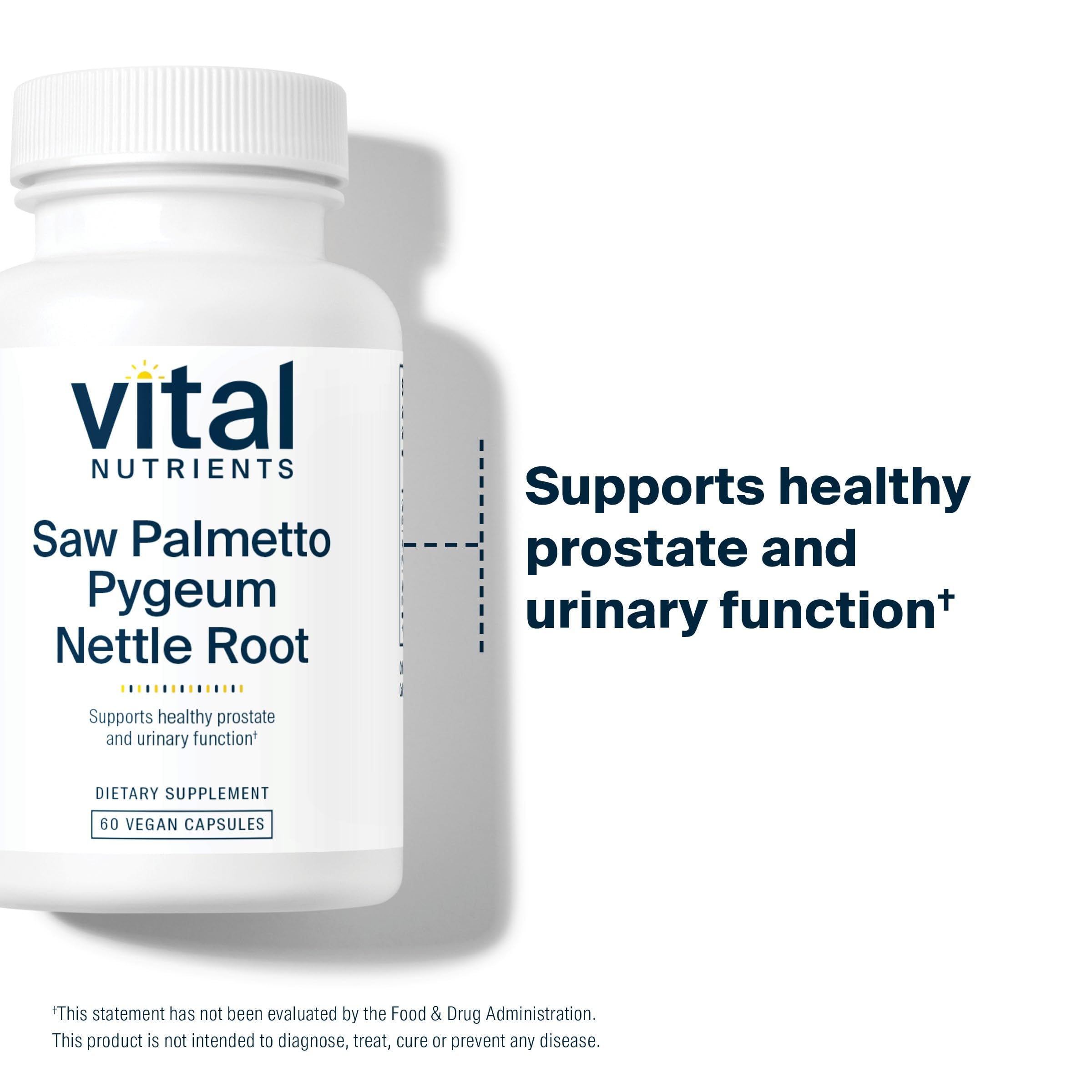Vital Nutrients Prostate Support label close-up highlighting vegan, clean-label formula