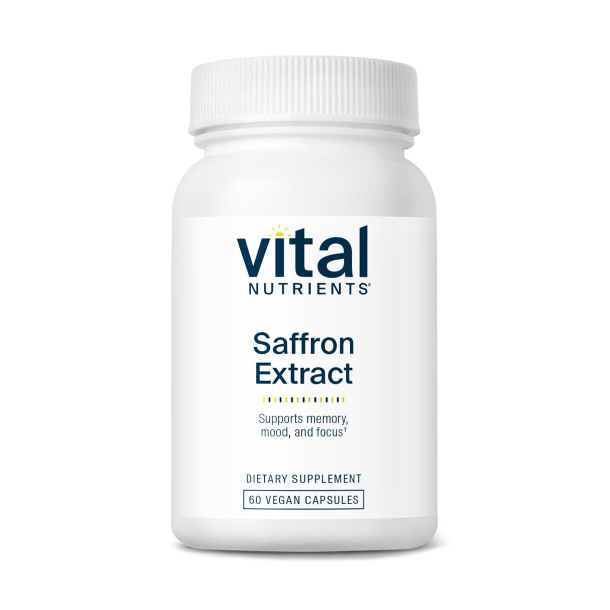 Vital Nutrients Saffron Extract capsules support mood balance and restful sleep.
