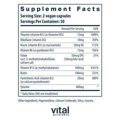 Vital Nutrients capsules closeup showing compact daily capsules for easy use