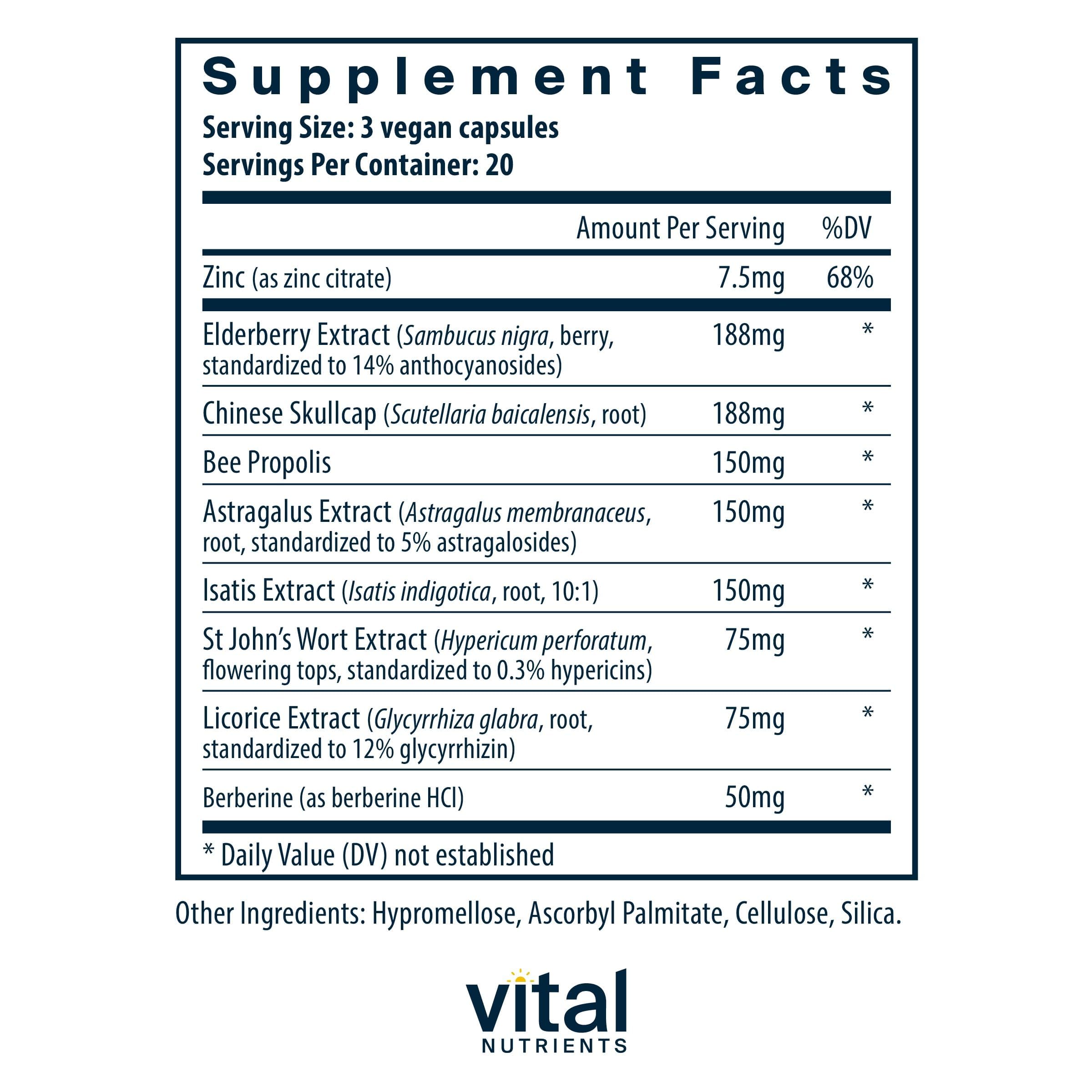 Vital Nutrients ViraCon bottle shows easy daily dosing and clean label.