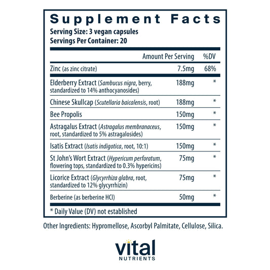 Vital Nutrients ViraCon bottle shows easy daily dosing and clean label.