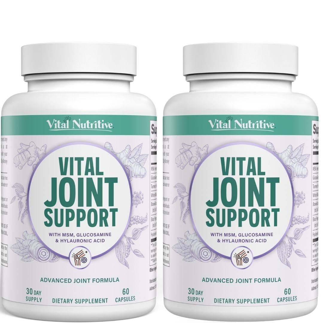 VITAL NUTRITIVE Joint Support bottle with glucosamine for flexible movement.