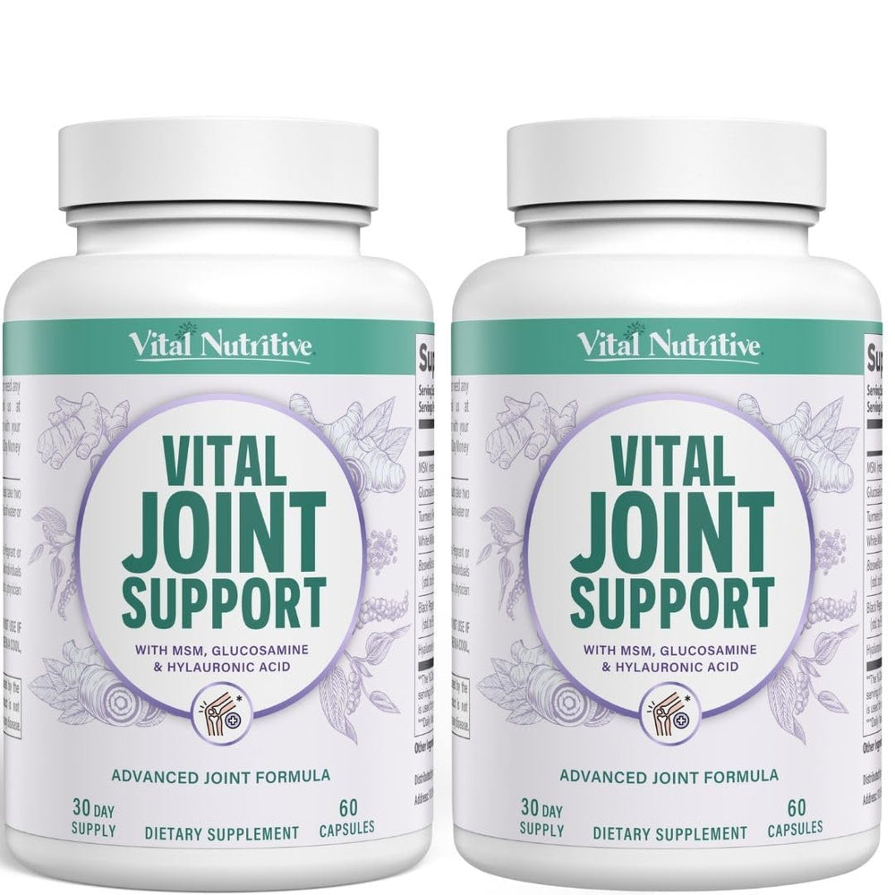 VITAL NUTRITIVE Joint Support bottle with glucosamine for flexible movement.