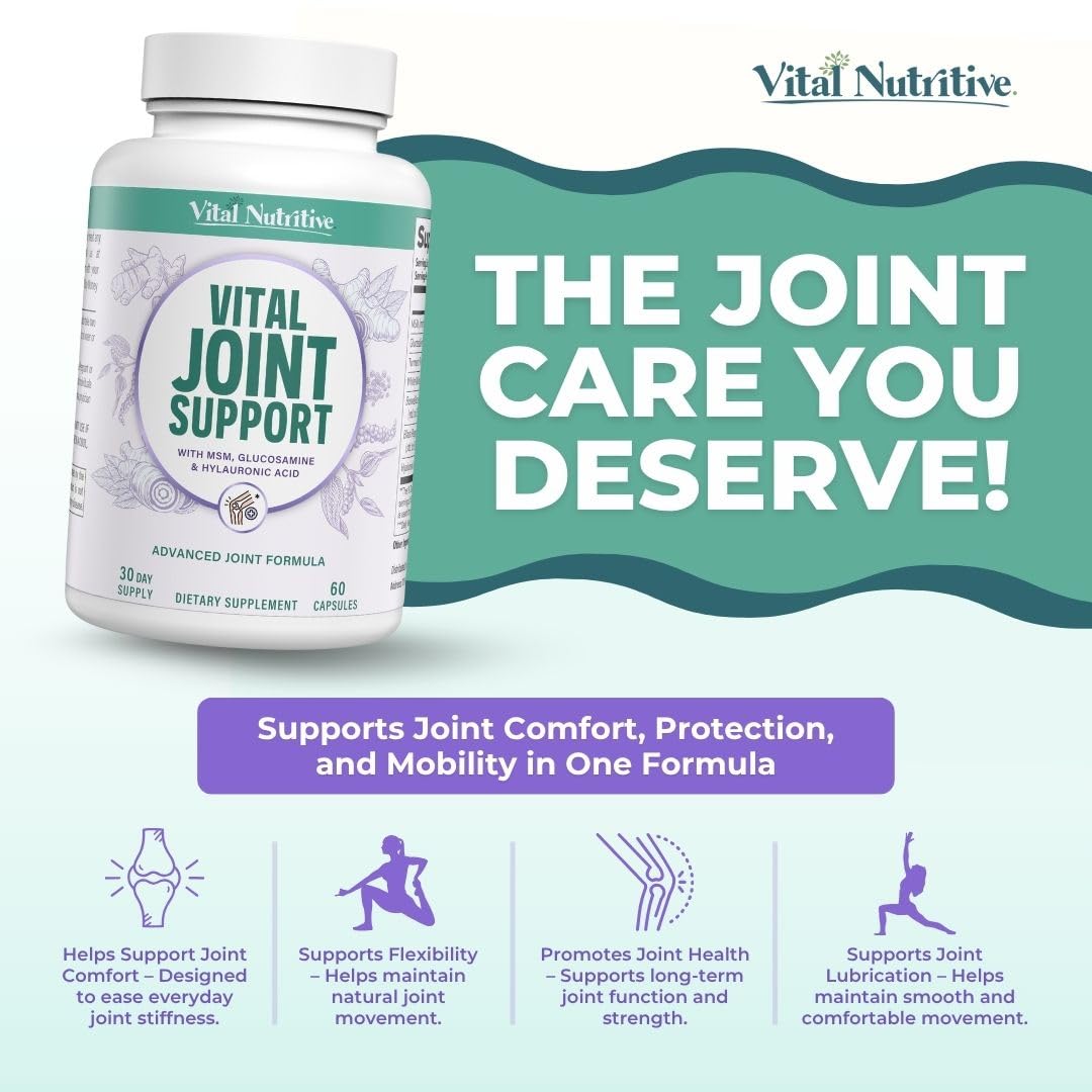 VITAL NUTRITIVE turmeric capsules for everyday joint comfort.