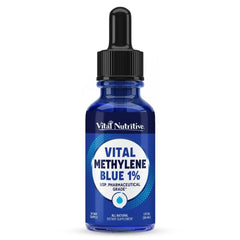 Vital Nutritive Methylene Blue Drops bottle with pour spout enables precise dosing