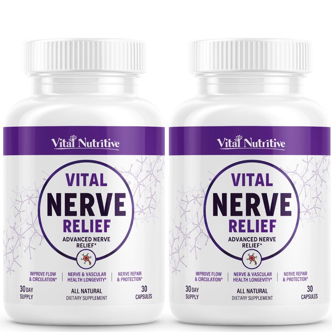 Vital Nutritive nerve-relief bottle close-up for daily nerve comfort