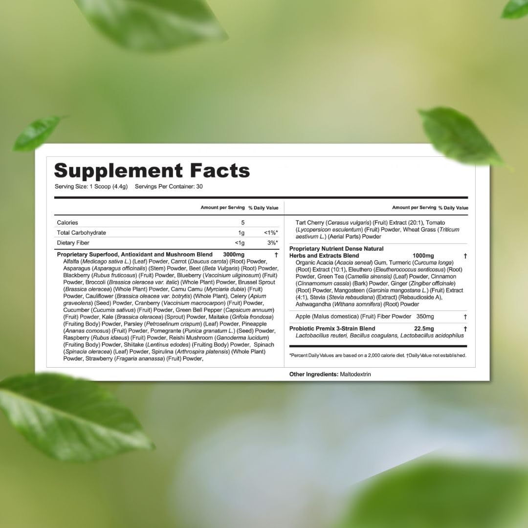Vital Nutritive Vital Greens vegan, gluten-free, non-GMO formula