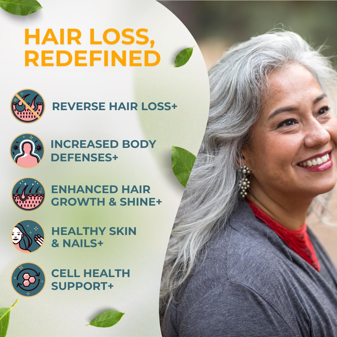 Vital Hair Complex folate and B vitamins image highlights nourishing nutrients.