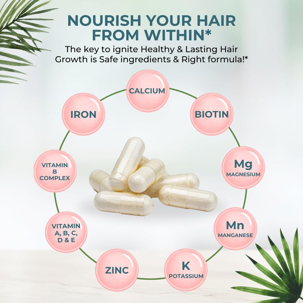 Gluten-free label on Vital Hair Complex packaging communicates suitability for sensitive diets.