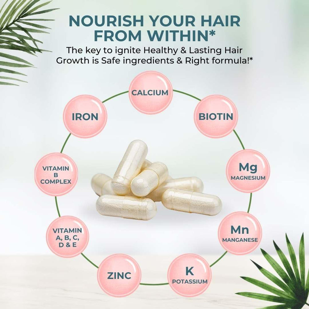 Vital Hair Complex packaging label emphasizing gluten-free and antioxidant-rich formula