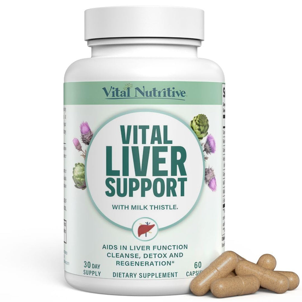 Vital Nutritive Vital Liver Support bottle front showing premium liver health blend