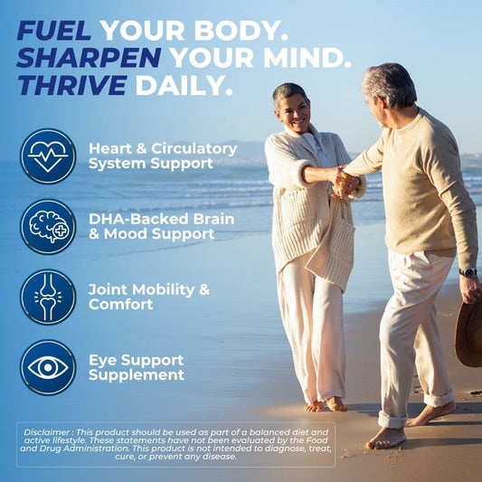 Vital Nutritive Vital Omega3 bottle back label highlighting purity and ingredients.