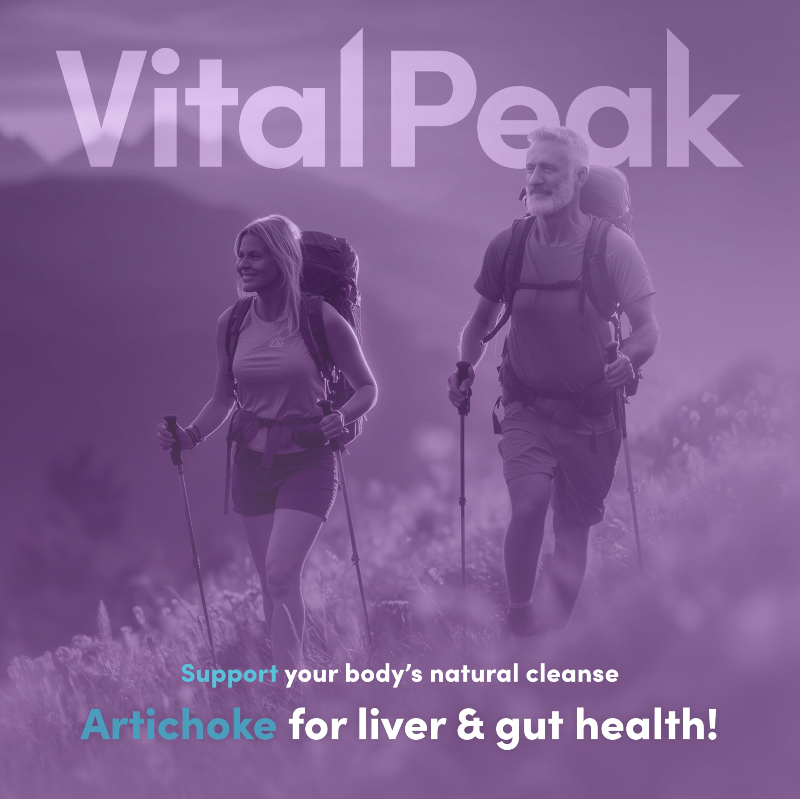 Vital Peak Artichoke vegan gluten-free icons for dietary compatibility