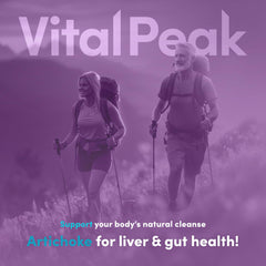 Vital Peak Artichoke vegan gluten-free icons for dietary compatibility