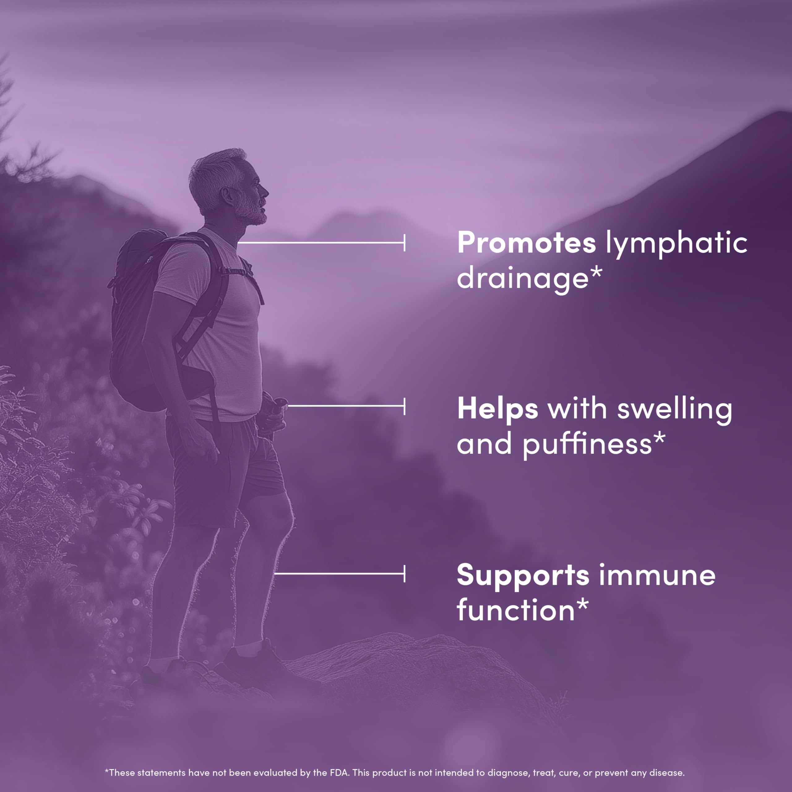Vital Peak Lymph Peak capsules shown for convenient everyday use.