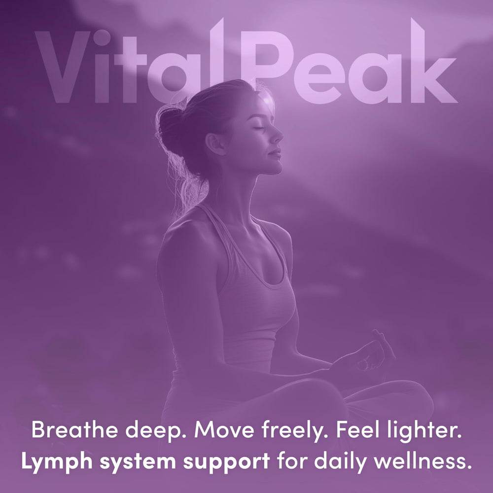 Vital Peak Lymph Peak close-up of dandelion extract on label.