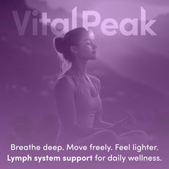 Vital Peak Lymph Peak close-up of dandelion extract on label.