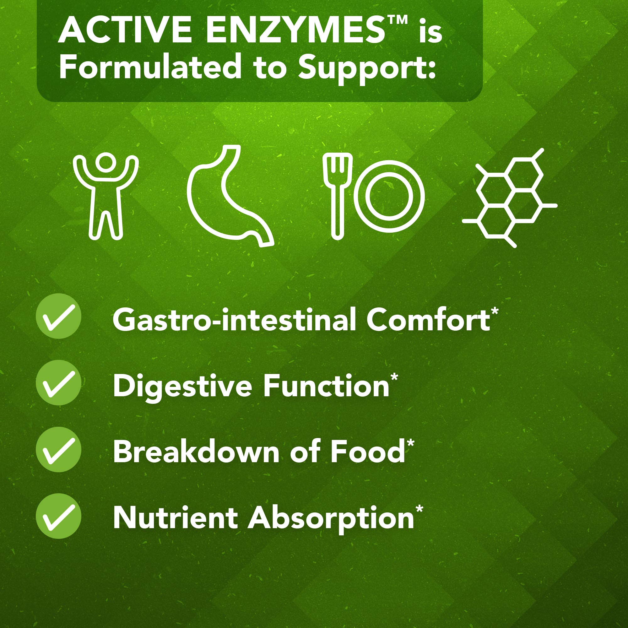 Vital Plan Active Enzymes ingredients list highlighting plant-based digestive enzymes