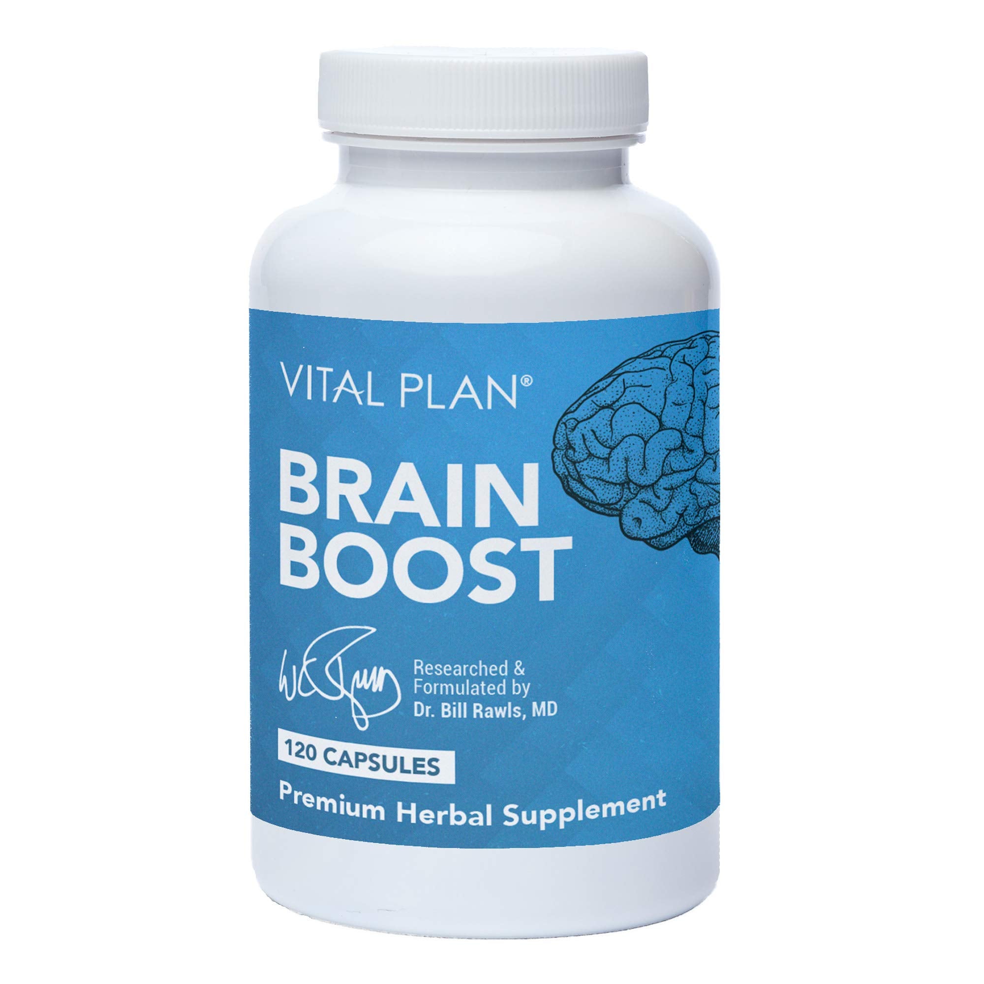 Vital Plan Brain Boost packaging shows clear ingredient labels for informed decisions.