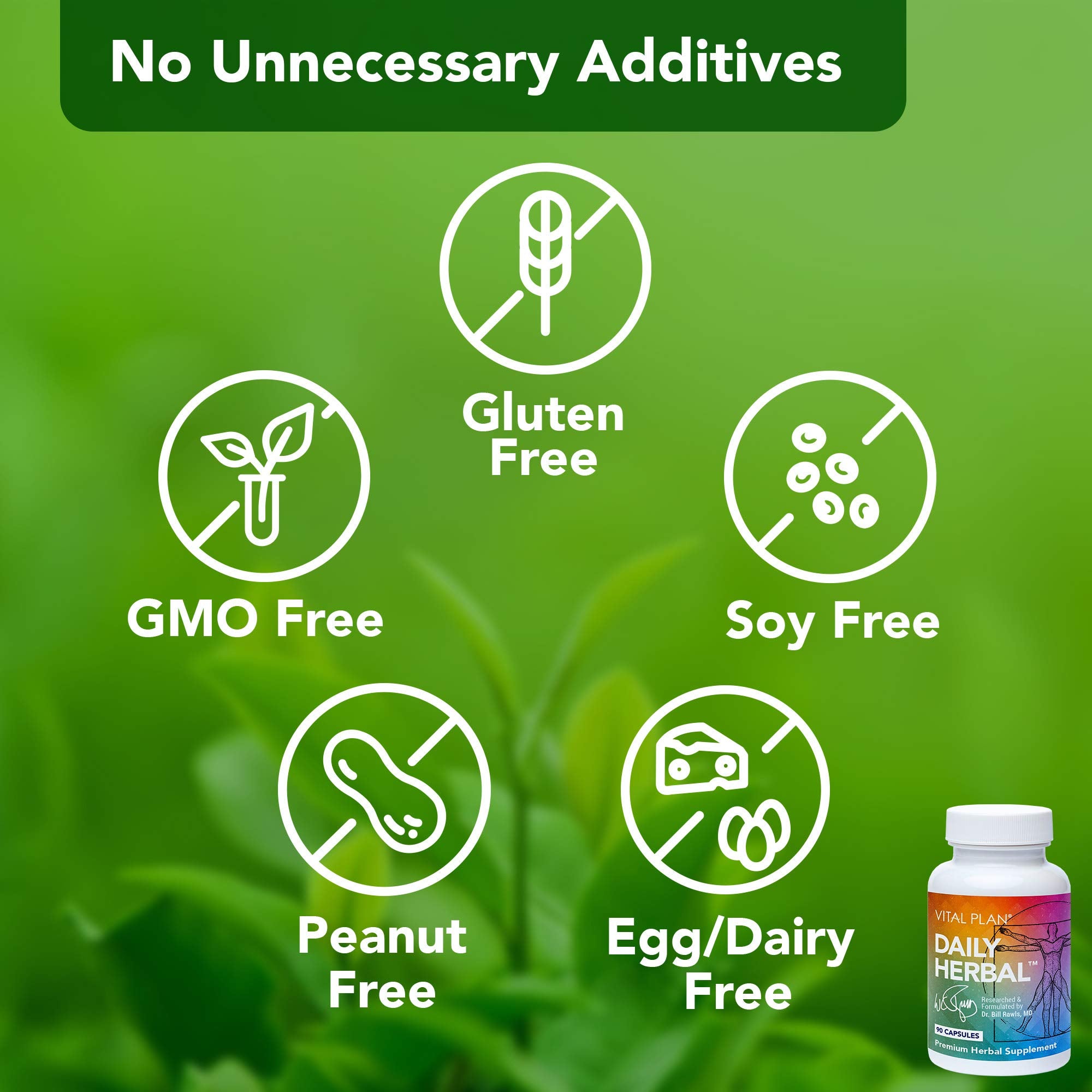 Vital Plan Daily Herbal Supplement dosage spoon demonstrates simple daily intake