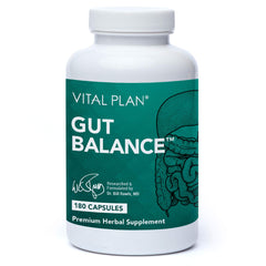Vital Plan Gut Balance bottle-front view for daily digestive support