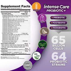 Vital Planet 65B CFU and 64 strains highlight potent gut support.
