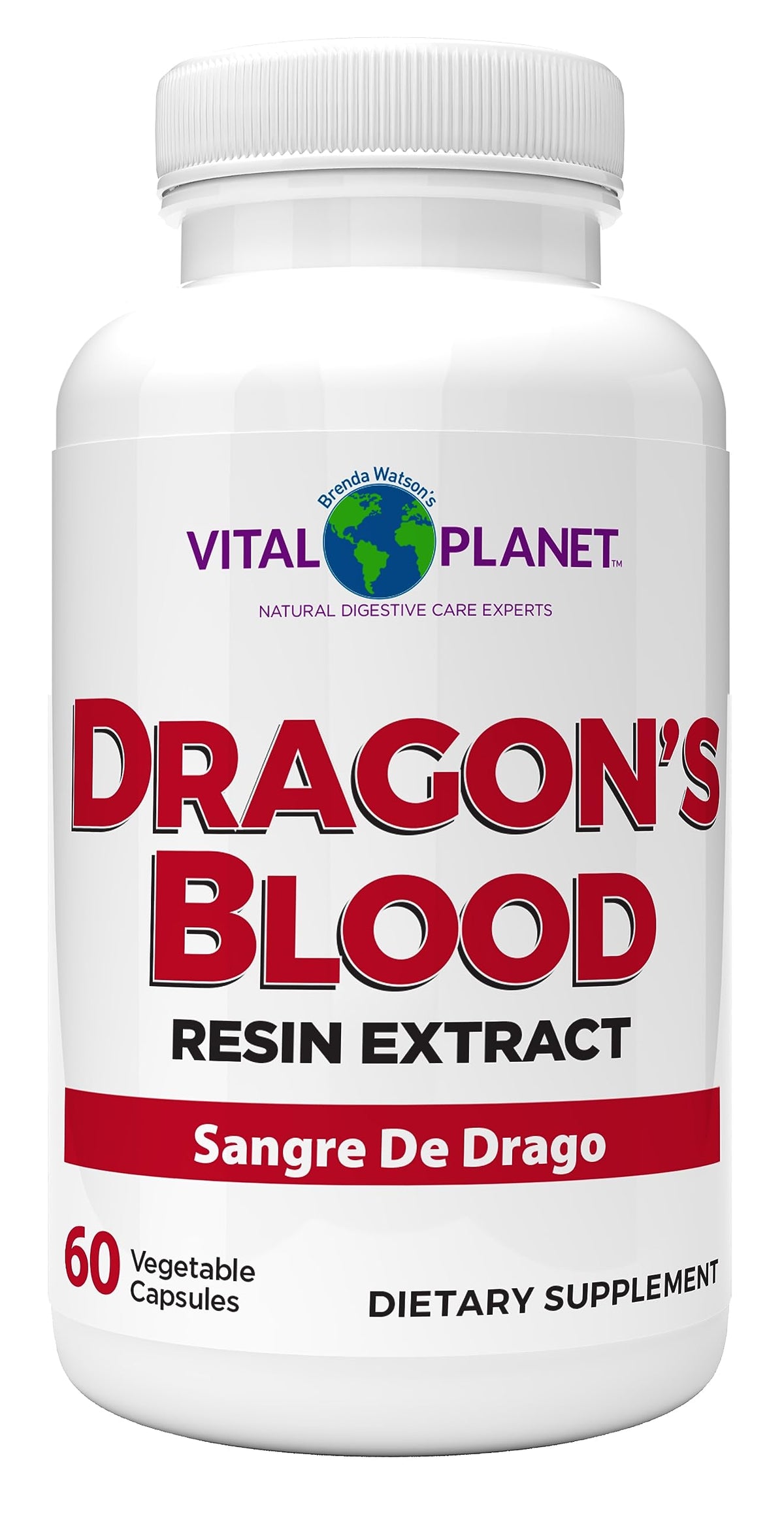 Vital Planet Dragon’s Blood capsules bottle for easy daily digestive support