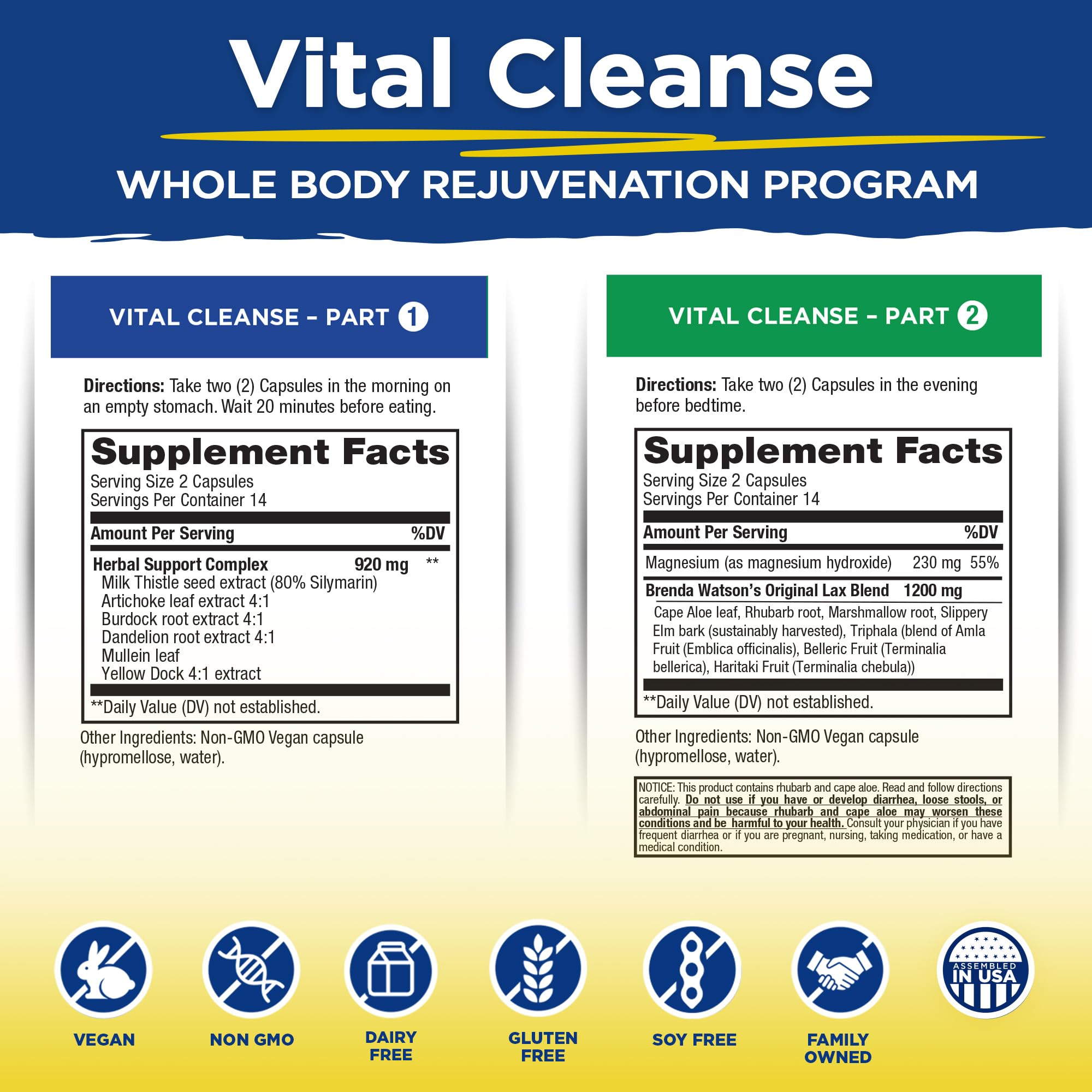 Vital Planet Vital Cleanse Part 1 capsules for morning detox support