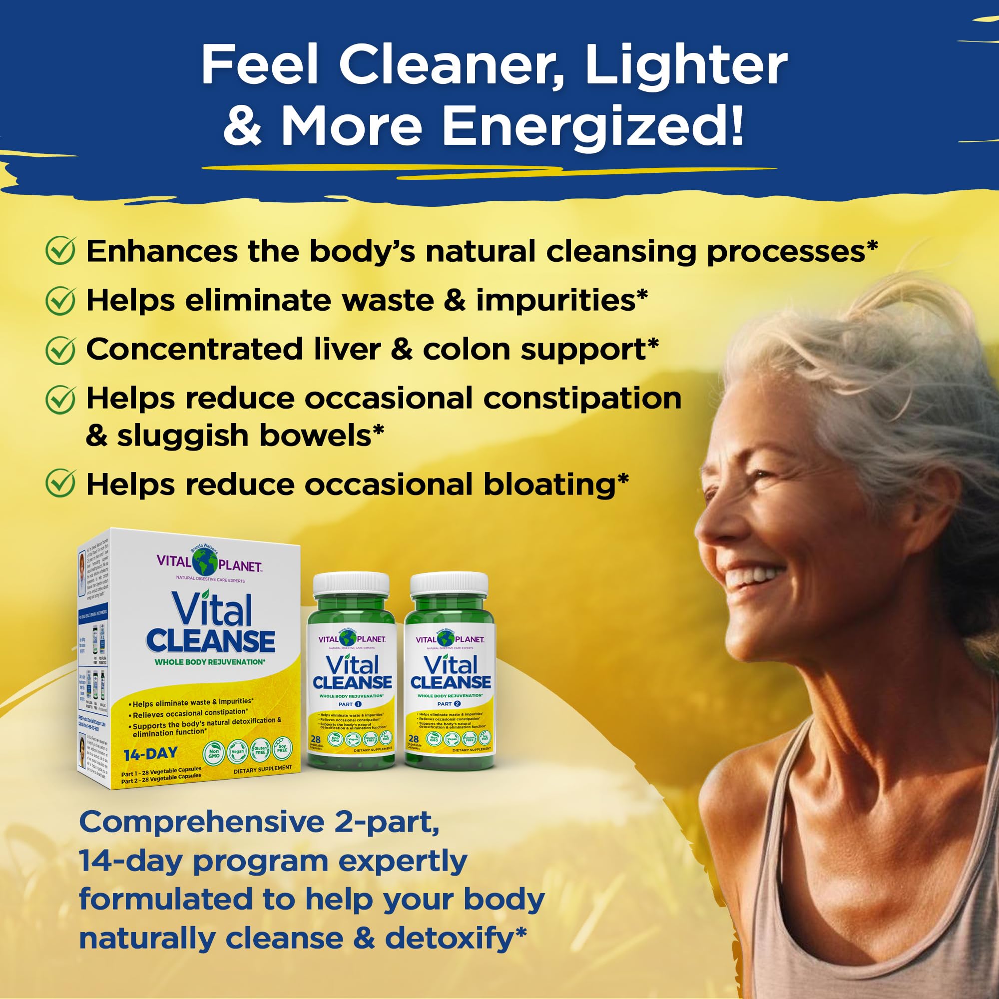 Vital Planet Vital Cleanse Part 2 capsules for evening gentle cleanse