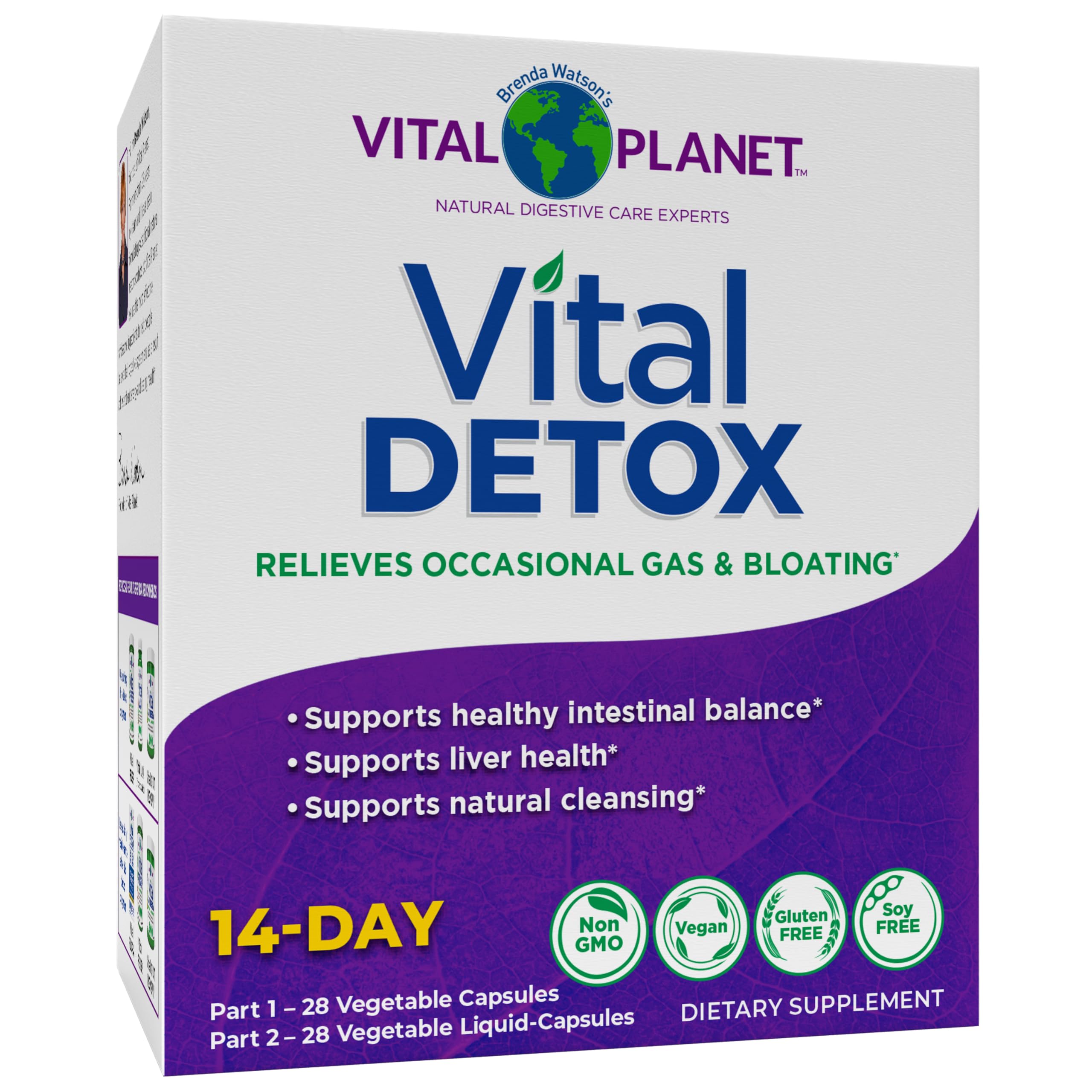 Vital Planet Vital Detox bottle pour supports daily comfort.
