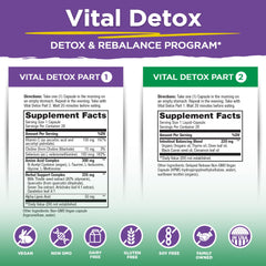Vital Planet Vital Detox capsules close-up for liver and gut support.