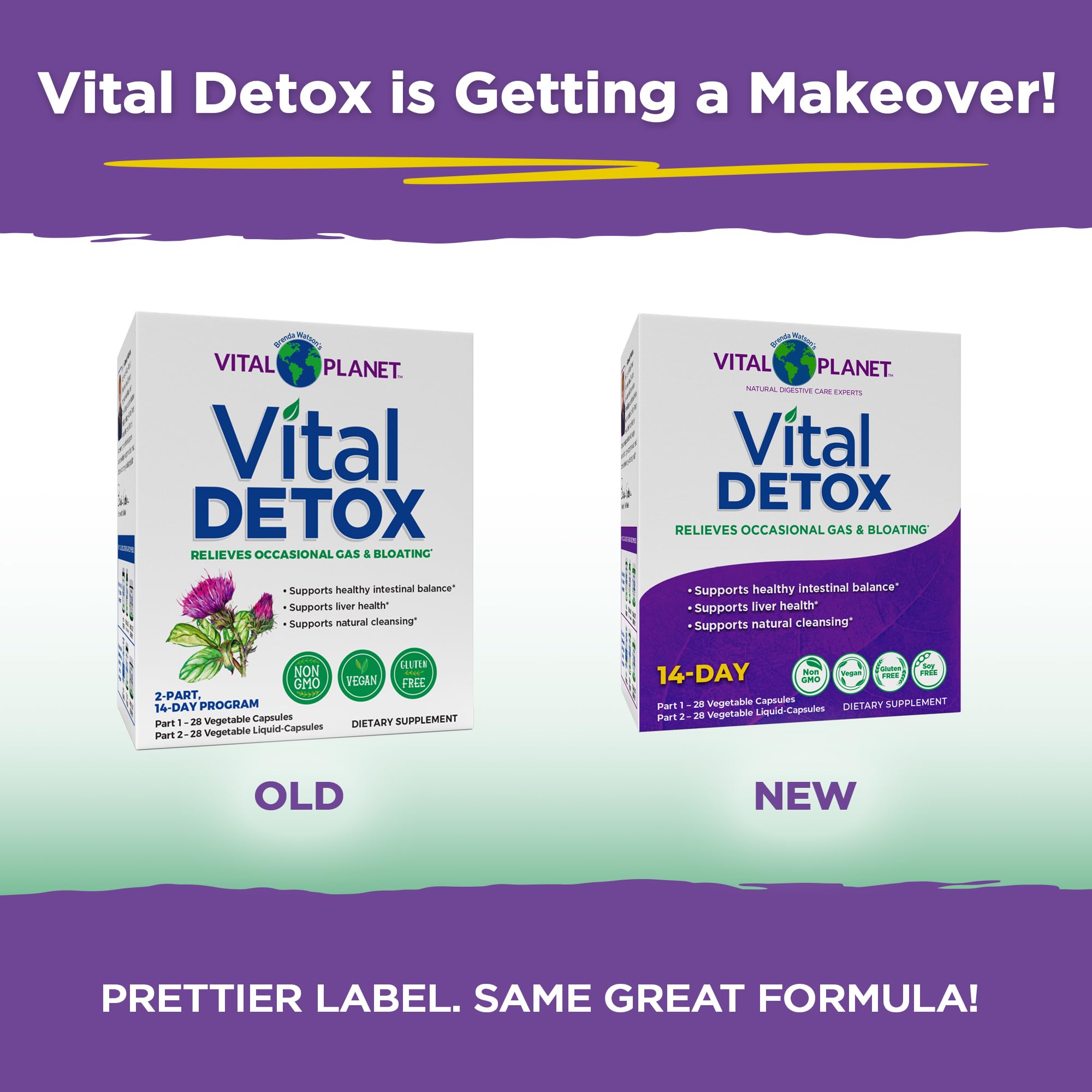 Vital Planet Vital Detox packaging box showing the 14-day kit.