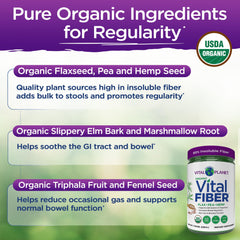 Vital Planet Vital Fiber ingredients blend: pea, flax, hemp
