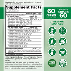 Vital Planet Vital Flora 55+ capsules for daily gut health.