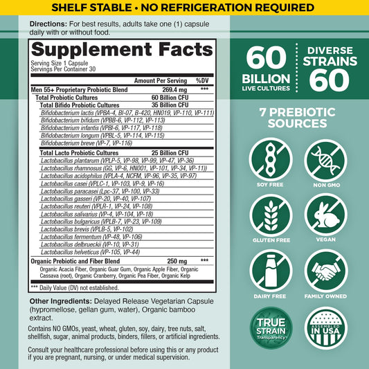 Vital Planet Vital Flora 60-billion-CFU capsule highlights potency for gut health