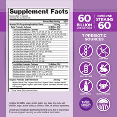 Vital Flora 60B CFU daily dosage promotes probiotic routine