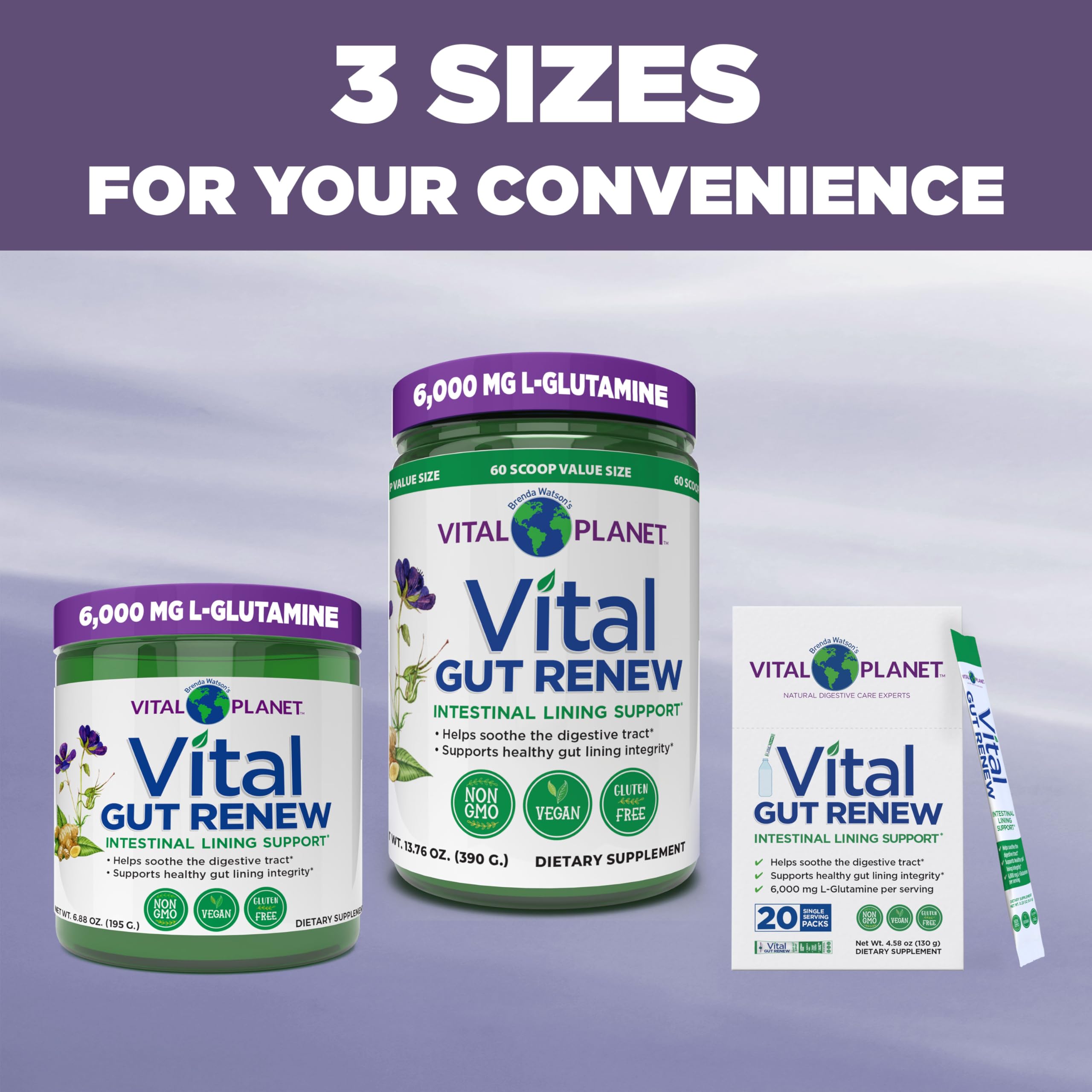Vital Gut Renew being mixed in water for an easy daily routine