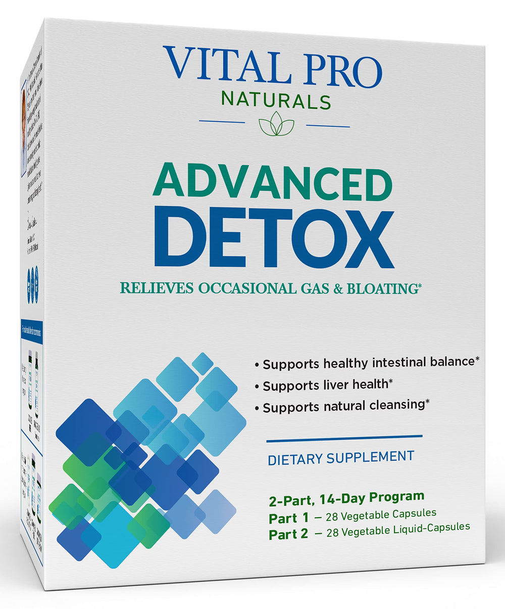 Vital Planet Vital Pro Naturals Detox bottle supports gut balance